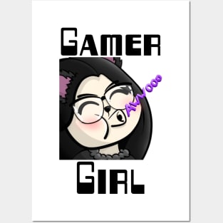 Gamer Girl, Wolf Girl, Howl, Awwooo. Twitch streamer emote Posters and Art